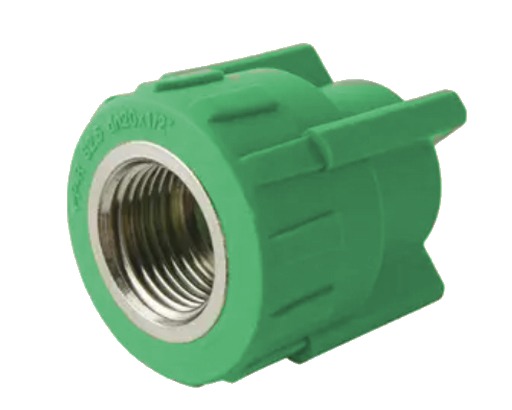 Cupla con inserto metálico hembra PPR para termofusión fabricada por G&Q